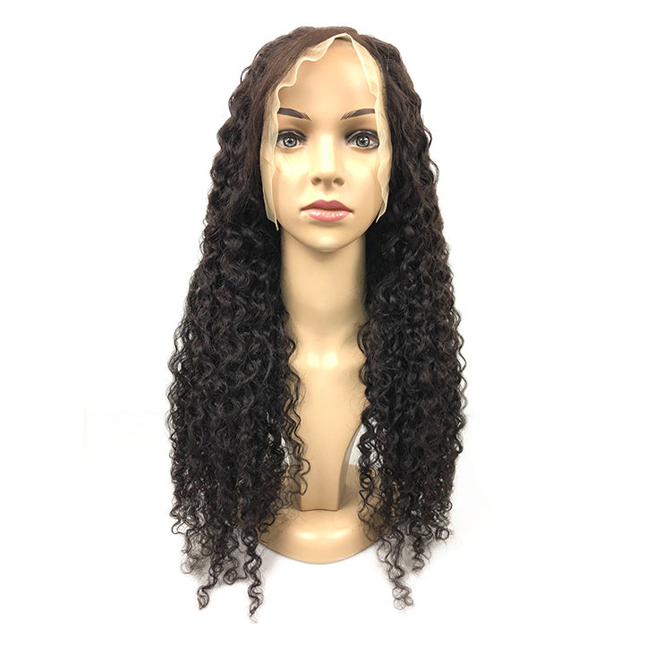 1b  Kinky Curly Front Lace  Wig