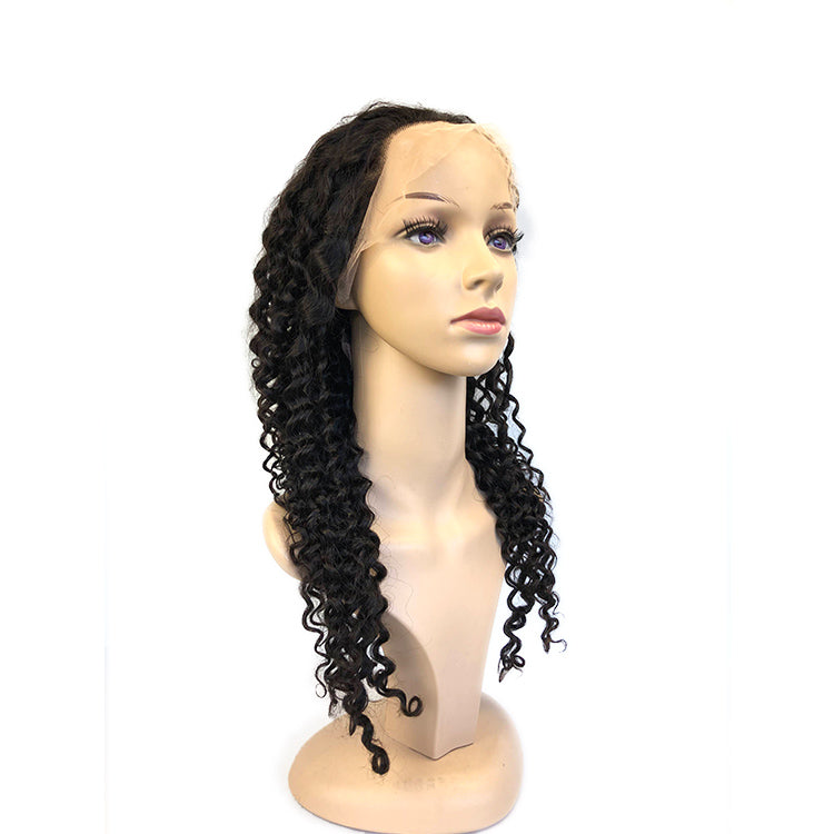 1b Deep Curly Wig Front Lace Wig