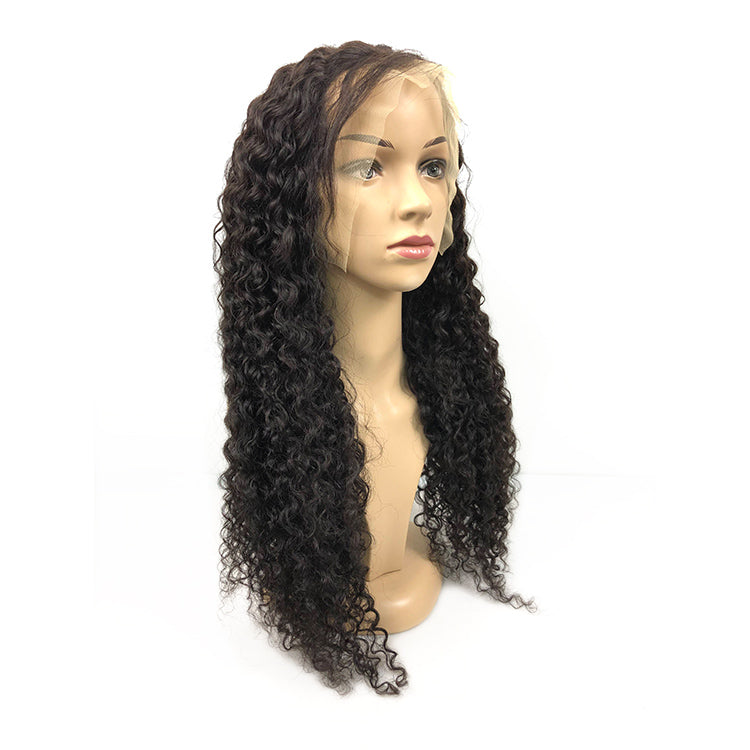 1b  Kinky Curly Front Lace  Wig