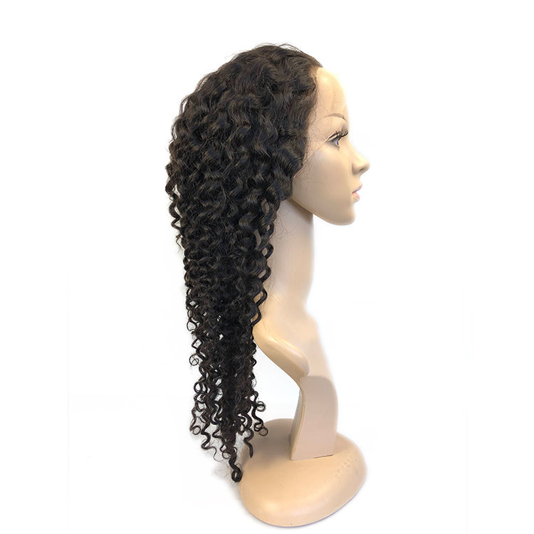 1b Deep Curly Wig Front Lace Wig