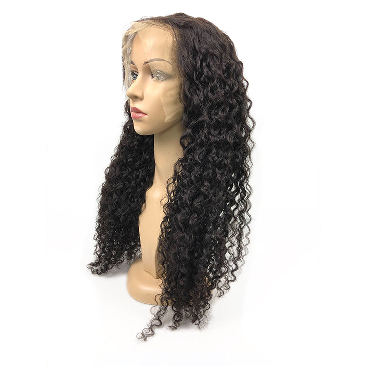 1b  Kinky Curly Front Lace  Wig