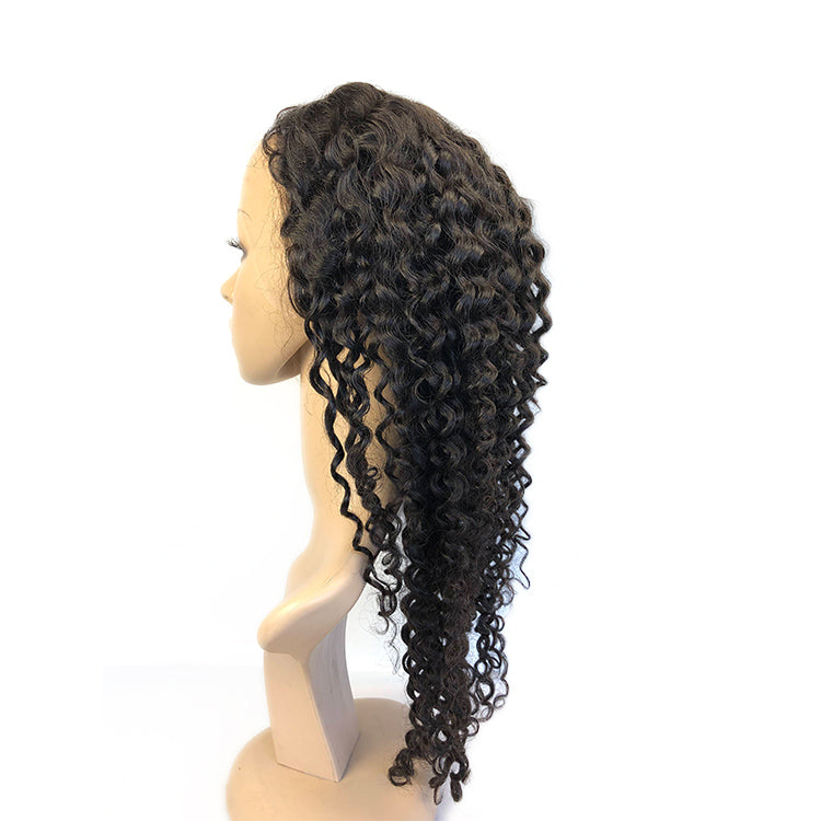 1b Deep Curly Wig Front Lace Wig