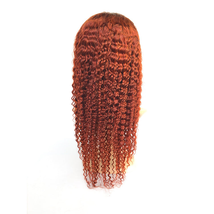 350#   Kinky Curly Front Lace Wig