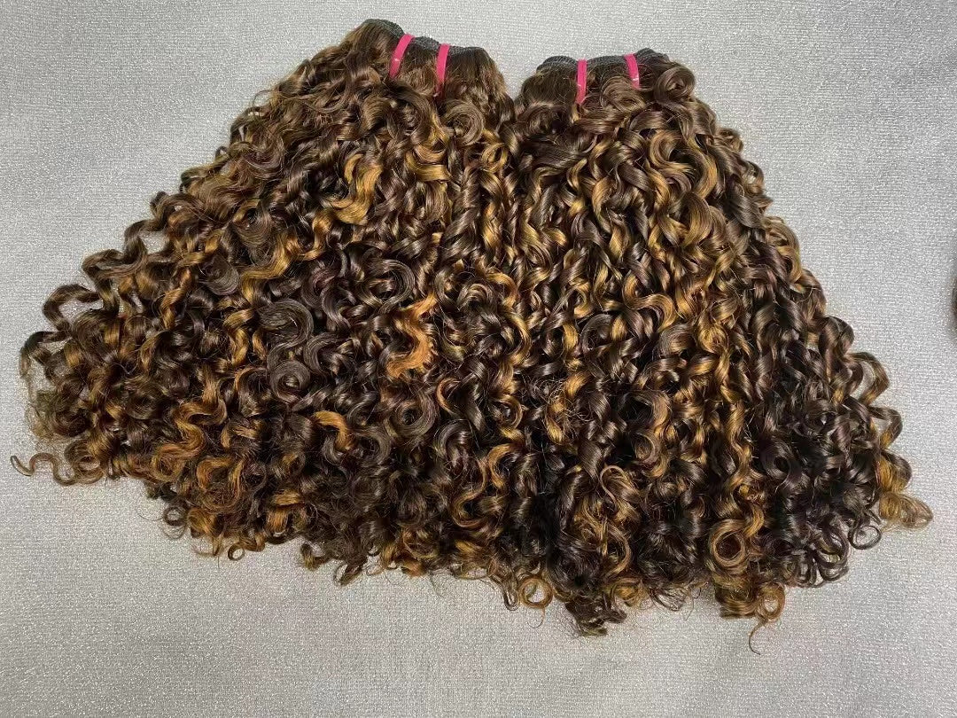 P color Curly Hair Bundles